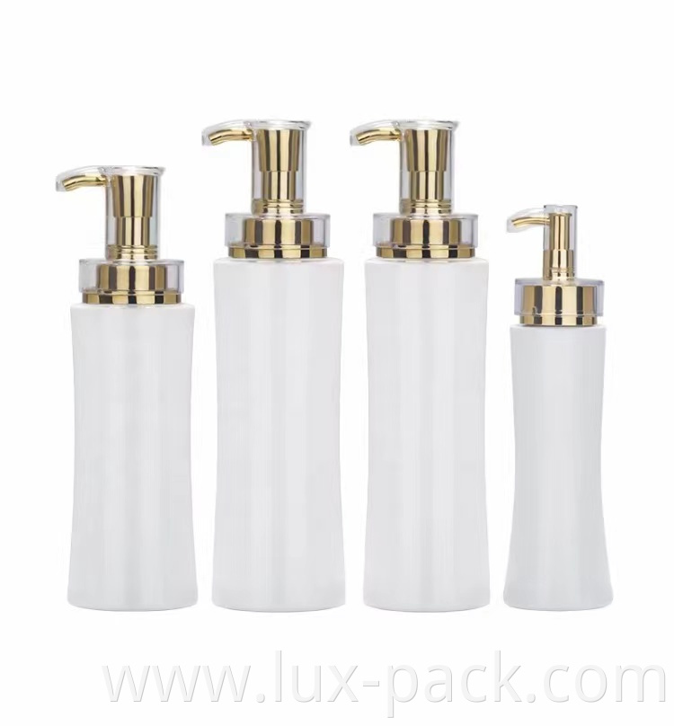 Wholesale Luxury 200ml Skincare Packaging Plastic PET Shampoo Shower Gel Lotion Pump Bottle